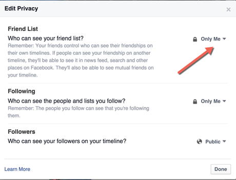 How to hide friends on facebook