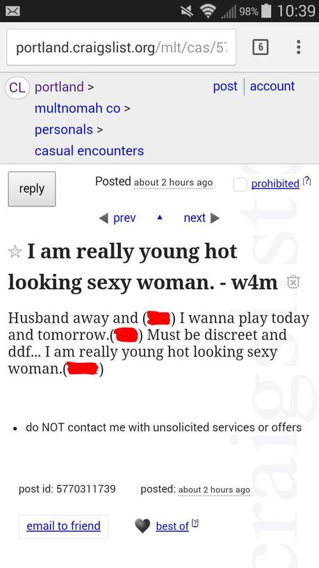 I Woke Up to a Mildly Disturbing Craigslist Ad this Morning