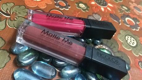 Incolor Matte Me Liquid Lipstick 403 and 415 Review and Swatches