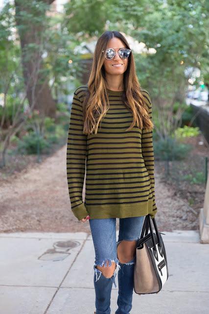 t by alexander wang striped tee