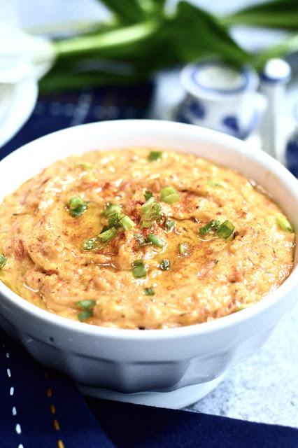 Roasted Red Pepper and Parsnip Dip (Paleo, Whole 30, Low FODMAP, Vegan)