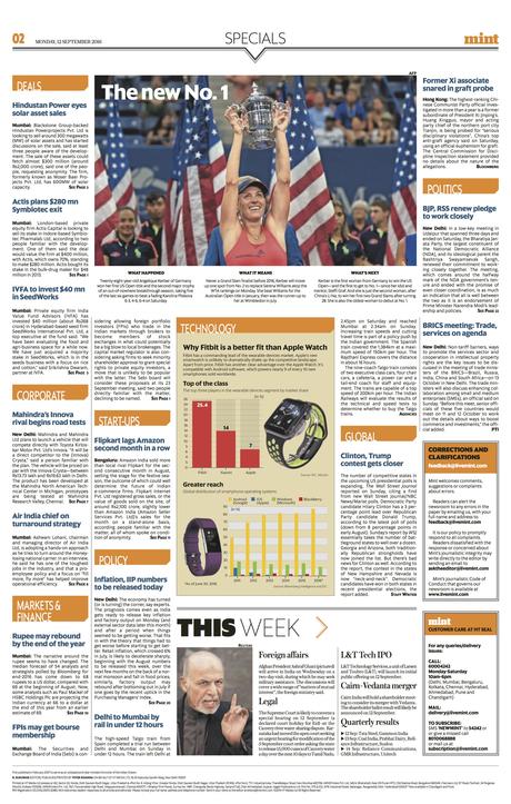 India’s Mint goes broadsheet India’s Mint goes broadsheet