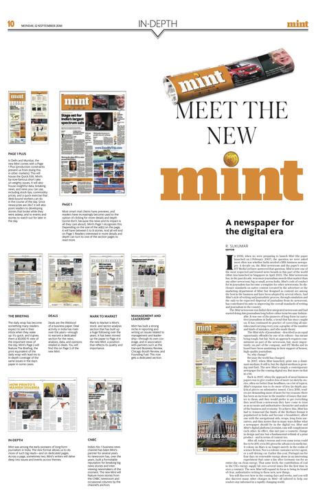India’s Mint goes broadsheet India’s Mint goes broadsheet
