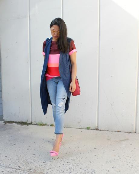 HOW TO WEAR A DENIM TRENCH VEST