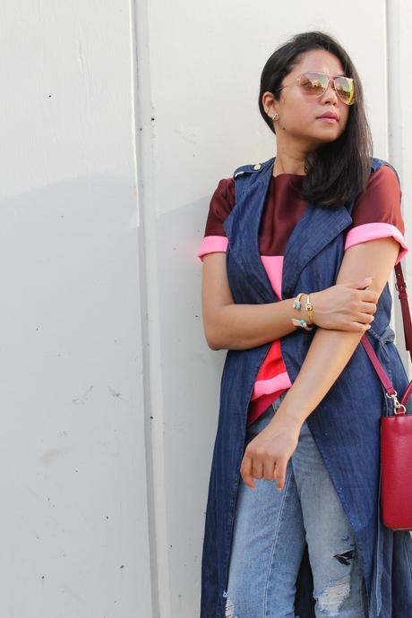 HOW TO WEAR A DENIM TRENCH VEST