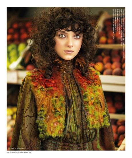 Sarah Engelland in Amélie by Benjamin Kanarek for SCMP Post Fashion Sarah Engelland in Gaultier Paris © Benjamin Kanarek