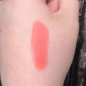 September 2016 MishiBox Review MCC Waterbean Glow Lipstick in Madarine Some swatch