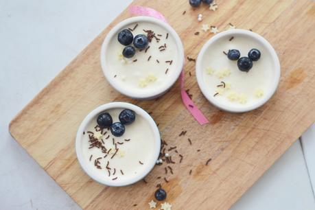 Homemade Blueberry & Vanilla Ice-Cream.