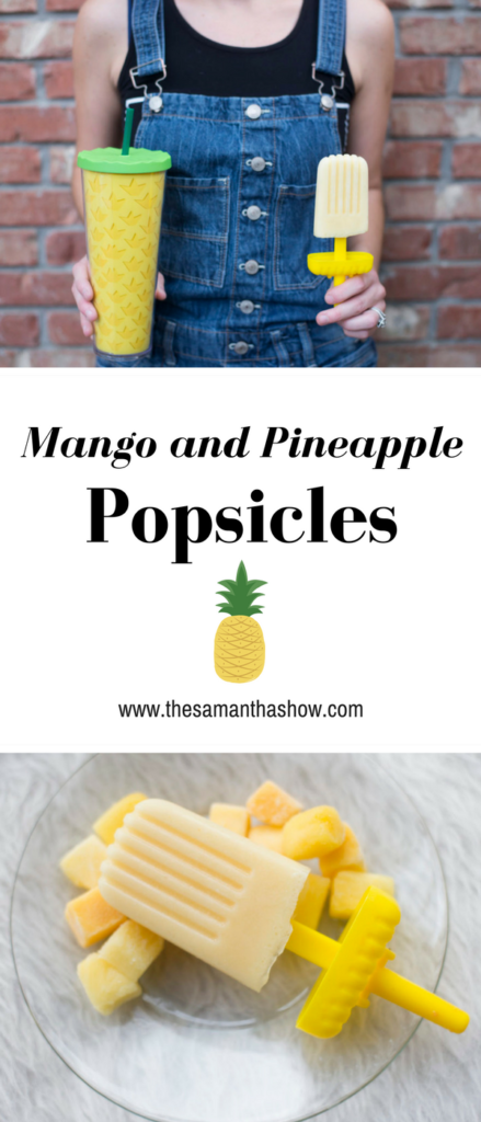 Need an after-school snack to avoid a disaster with your hungry kiddos? These Mango and Pineapple Popsicles are super easy and delicious! 