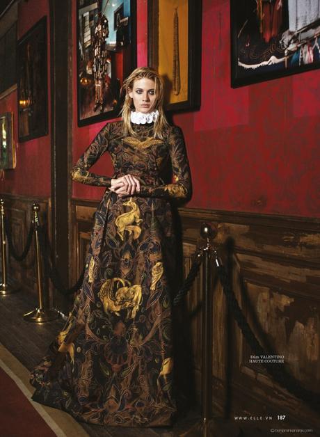 Super model Michelle Buswell in the New Royals by Benjamin Kanarek for ELLE Michelle Buswell in Valentino @ Benjamin Kanarek