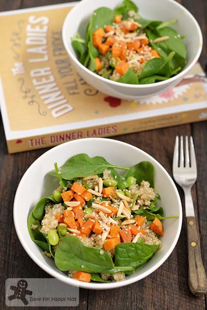 superfoods salad quinoa sweet potato spinach edamame