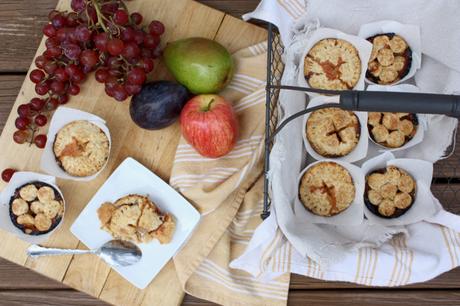 Individual Autumn Pies : Maple Brown Sugar Apple & Pear, Grape, Plum | Dreamery Events