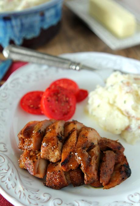 Barbecue Chicken with Peach Barbecue Sauce
