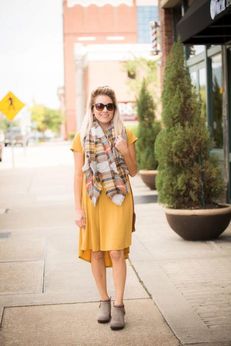 Fall vibin’ with Carly from LuLaRoe Fall vibin' with Carly from LuLaRoe; dress her up or dress her down! Tie in a knot or leave it long and flowing. This color is perfect for fall and so easy to accessorize!