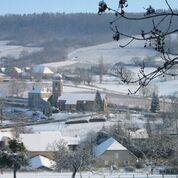 L'Etoile village and vineyards in the snow - famous for its chardonnay. ©Wink Lorch
