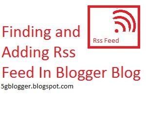 find my blogger blog rss feed
