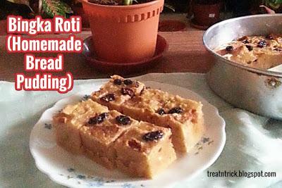 Bingka Roti (Homemade Bread Pudding) Recipe @ treatntrick.blogspot.comB