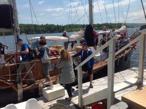 Cape Breton - Baddeck - boarding the Amoeba schooner 1