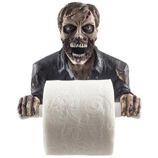 Image: The Undead Graveyard Zombie Decorative Toilet Paper Holder in Scary Halloween Decorations As Bathroom Wall Decor Art & Plaques or Spooky Home Bath Decorating Accessories for Whimsical Novelty Gifts
