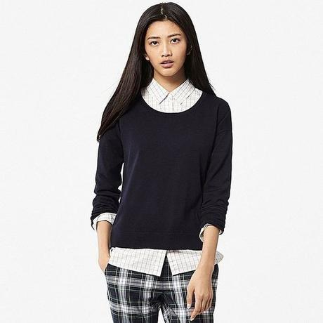 navy lightweight merino wool sweater