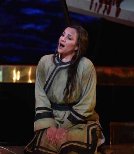  Liù (soprano Joyce El-Khoury) explains how she has stuck by her master, Timur, because his son, Calaf, once smiled at her.