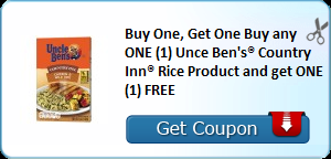 Buy One, Get One Buy any ONE (1) Unce Ben's® Country Inn® Rice Product and get ONE (1) FREE