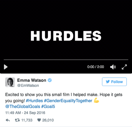 Emma Watson's video, 'Hurdles'