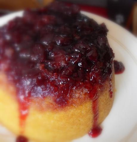 Steamed Cherry Bakewell Pudding