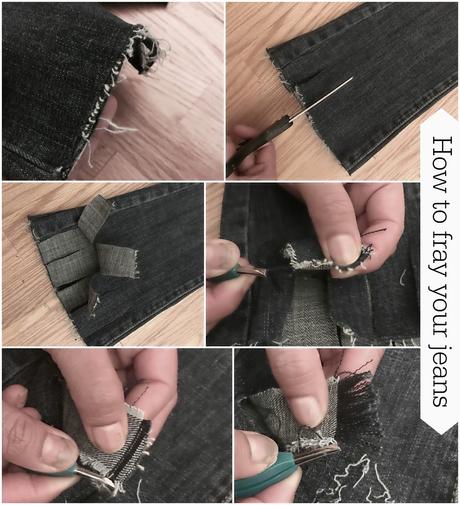 HOW TO FRAY/UPDATE YOUR OLD JEANS- A DIY