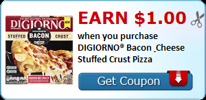 Earn $1.00 when you purchase DIGIORNO® Bacon & Cheese Stuffed Crust Pizza