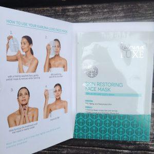 October 2016 HandPicked Box Review Karuna Luxe Skin Restoring Face Mask