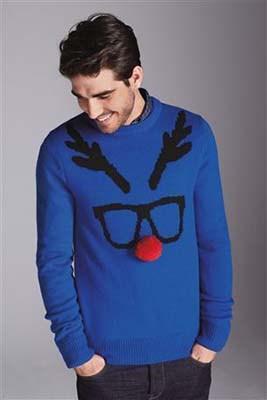 man-blue-christmas-sweater