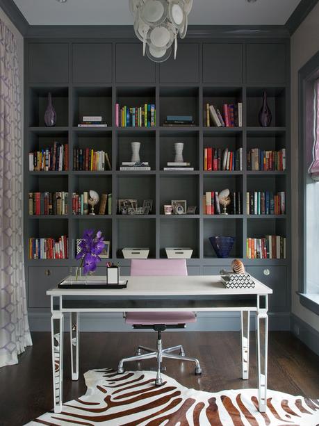 Inspiring home offices in darker hues