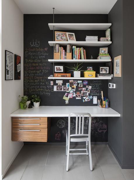 Inspiring home offices in darker hues