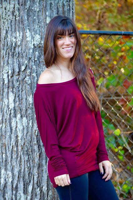 My Favorite Burgundy Top For Fall!