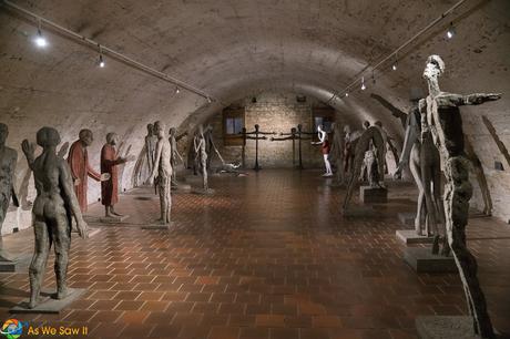 Statues in the cellar of Litomysl Castle