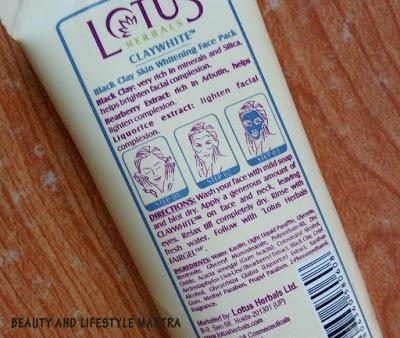 Review // Lotus Herbals Clay White Black Clay Skin Whitening Face Pack