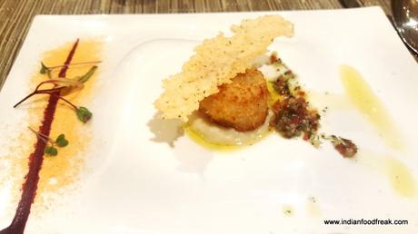 Parmesan crusted scallop