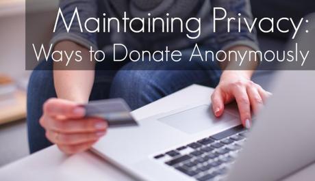 Ask Allie: Ways to Donate Anonymously