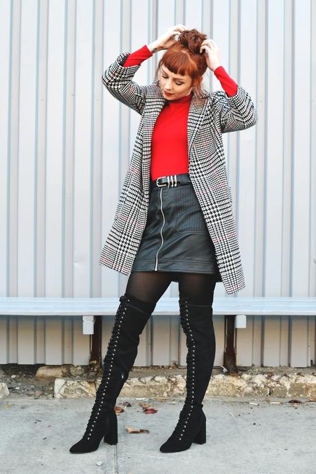 NEW COAT HOUNDSTOOTH FROM ZAFUL.COM