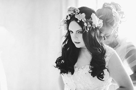Colorful boho wedding in Santorini | Maxine & Lorenz vintage-elie-saab-wedding-dress