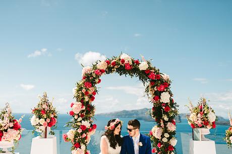 Colorful boho wedding in Santorini | Maxine & Lorenz wedding-abroad-santorini