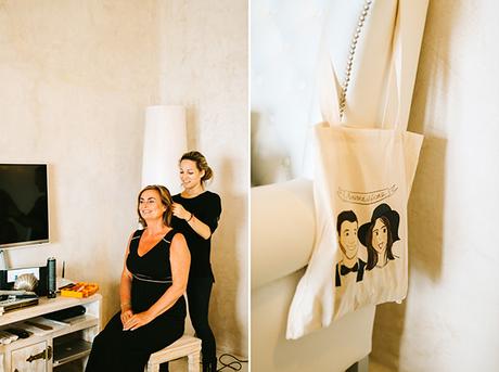Colorful boho wedding in Santorini | Maxine & Lorenz bridal-makeup-santorini-wedding-3