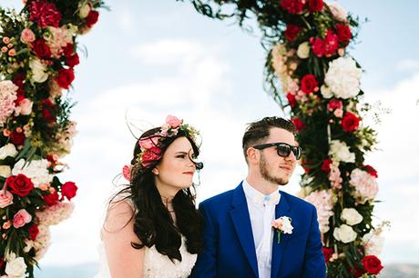Colorful boho wedding in Santorini | Maxine & Lorenz weddings-abroad-santorini