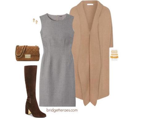 How to Wear Grey styled with Earth Tones