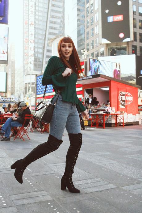 Hangin out at times square with my Stylewe.com sweater Hangin out at times square with my Stylewe.com sweater
