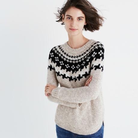 neutral Fair Isle sweater