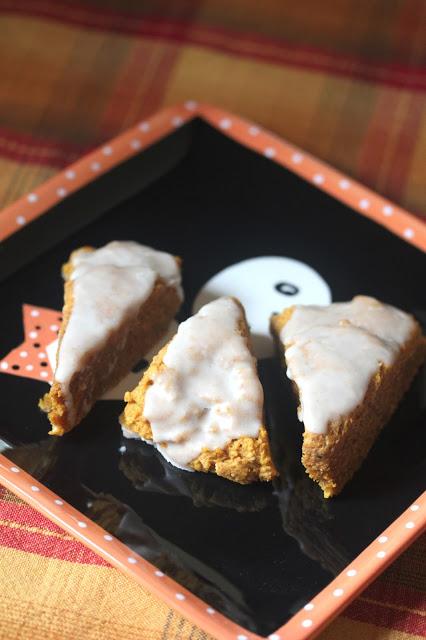 Vegan Pumpkin Scones with Maple Icing