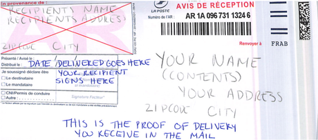 How to Send a Registered Letter in France recommande1