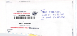 How to Send a Registered Letter in France recommande3